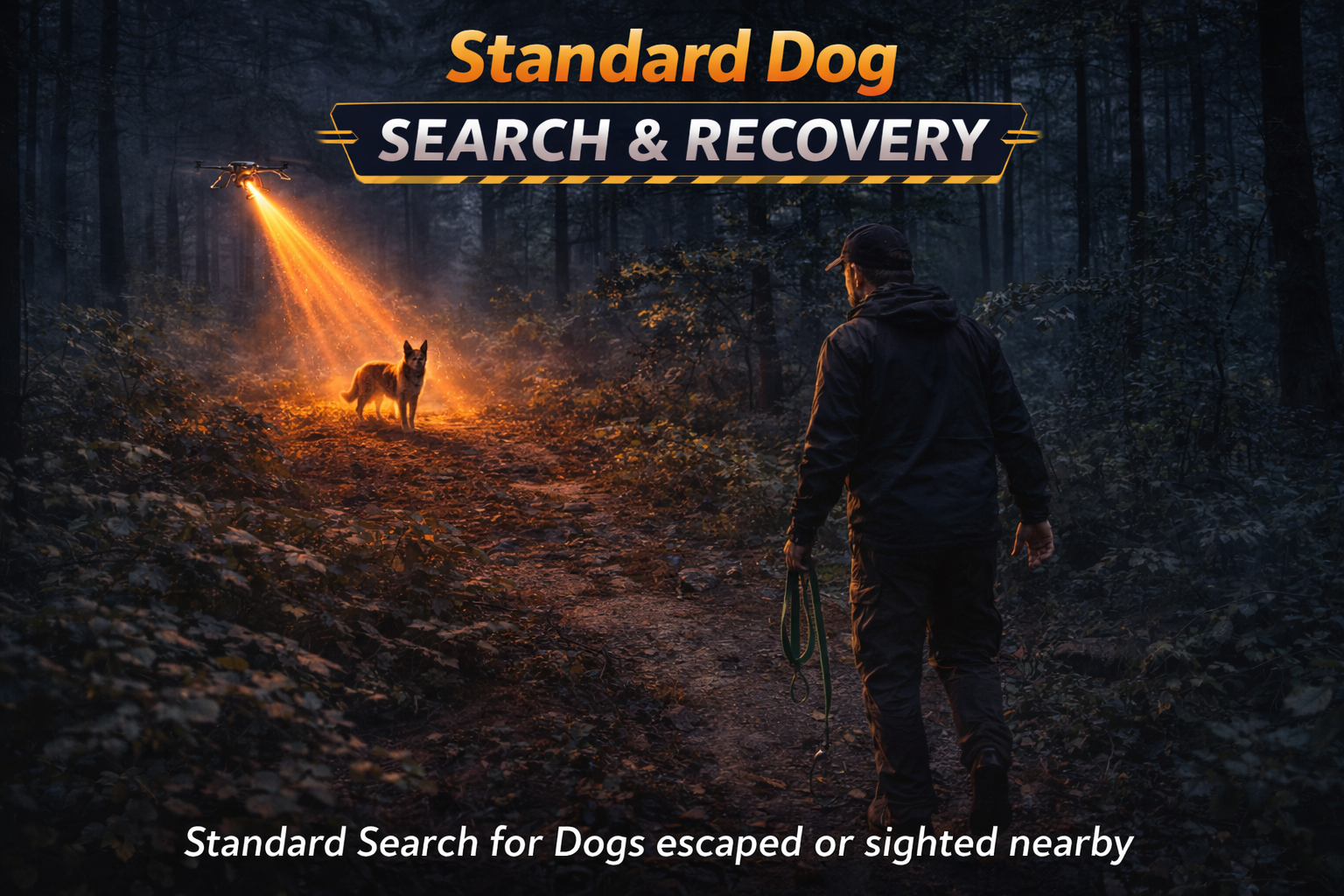 Scheduled thermal drone missing dog search