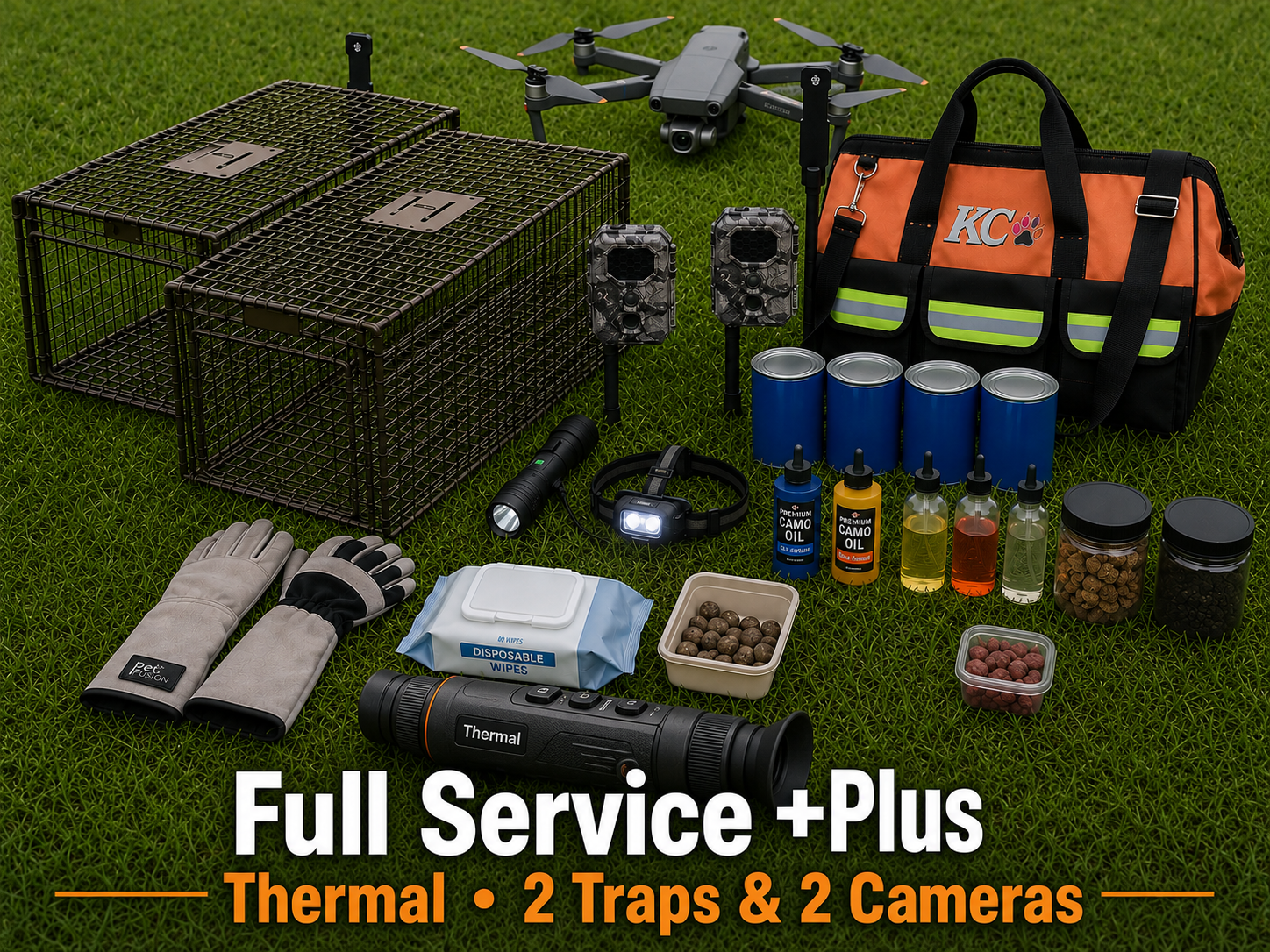 Full service cat recovery plus with additional camera and trap set